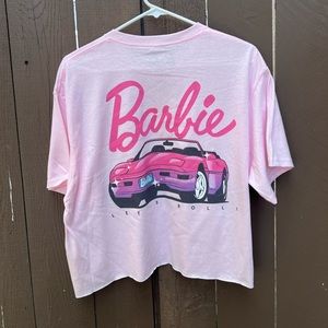 Barbie Pink oversize Crop top size Large